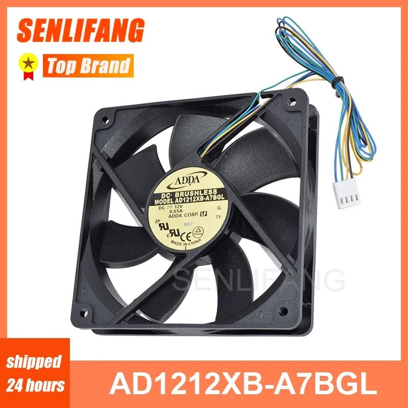 ADDA 12025 PWM ð ǳ AD1212XB-A7BGL, 4 , DC12V, 0.65A, 120x120x25mm, 12cm